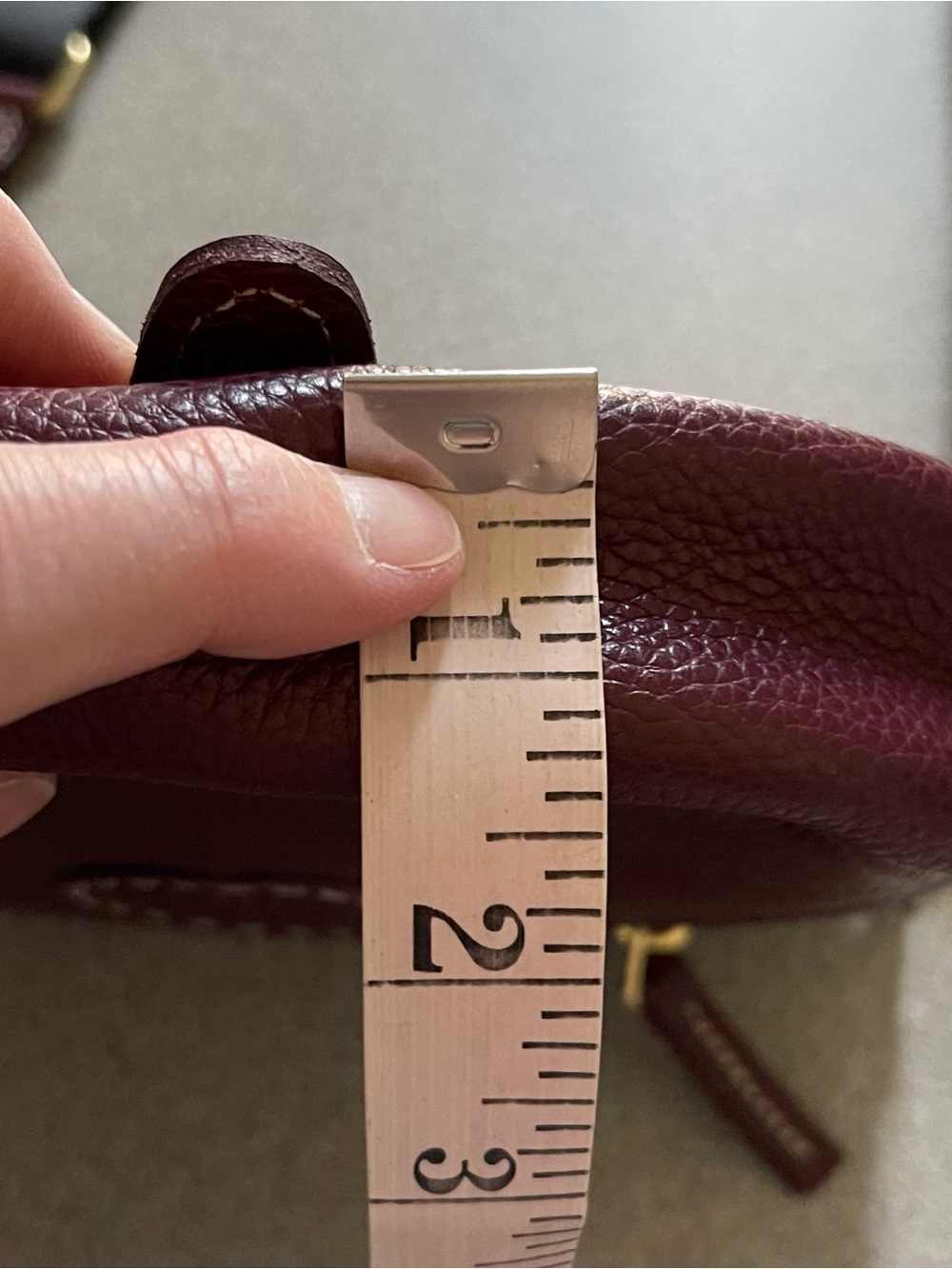Roots  Leather Saddle Crossbody Bag in Deep Plum - Picture 13 of 14